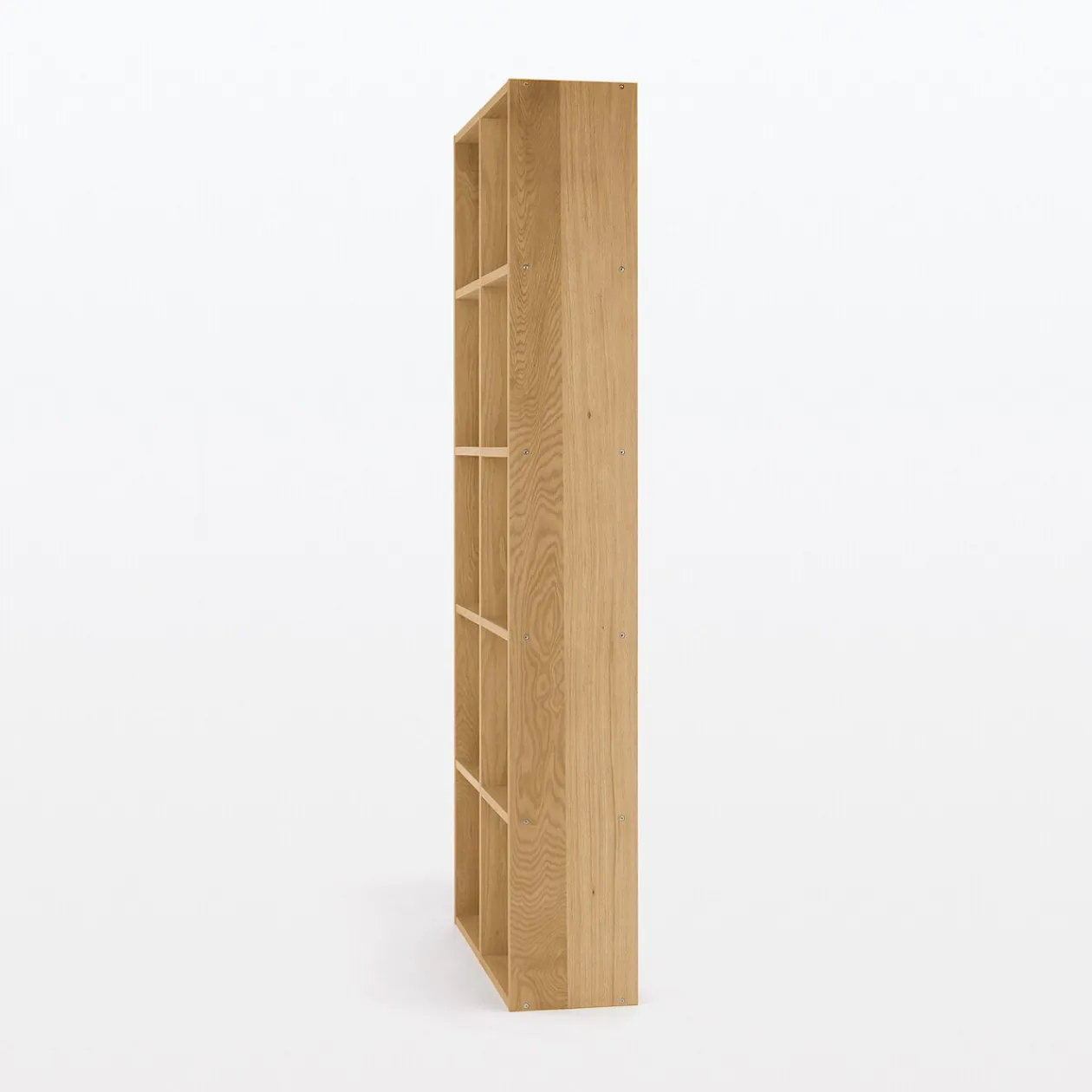 Étagères Modulables En Bois^Muji Set de 2 étagères étroites en chêne ‐ 2x5 niveaux (Dont Eco‐part. 5,30 €)