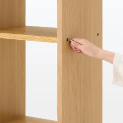 Étagères Modulables En Bois^Muji Set de 2 étagères étroites en chêne ‐ 2x5 niveaux (Dont Eco‐part. 5,30 €)