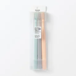 Soin Bucco‐Dentaires|Trousses De Toilette^Muji Set de brosses à dents polypropylène 4 couleurs à poils fins