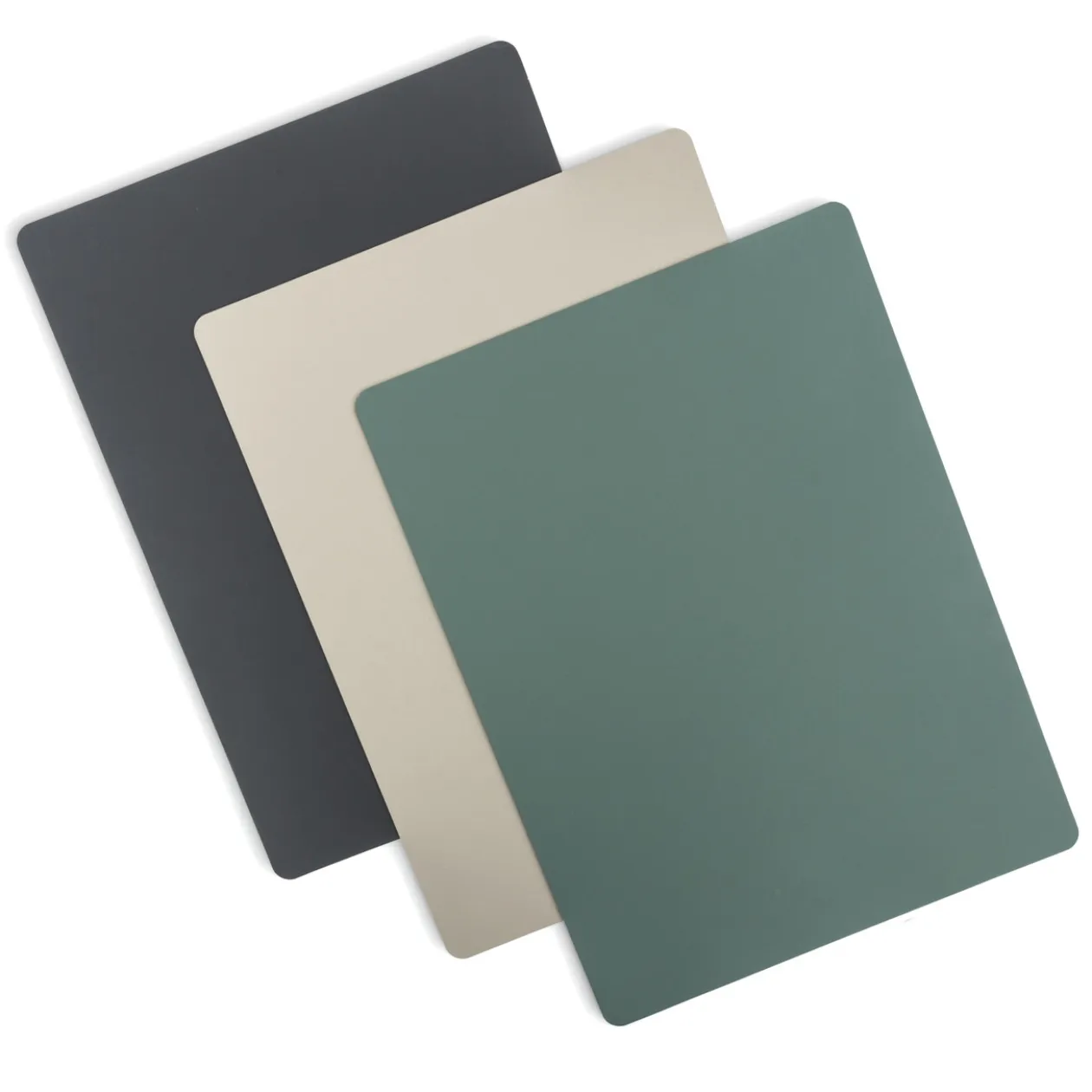 Linge De Table^Muji Set de table en cuir recyclé - rectangulaire, Eucalipto