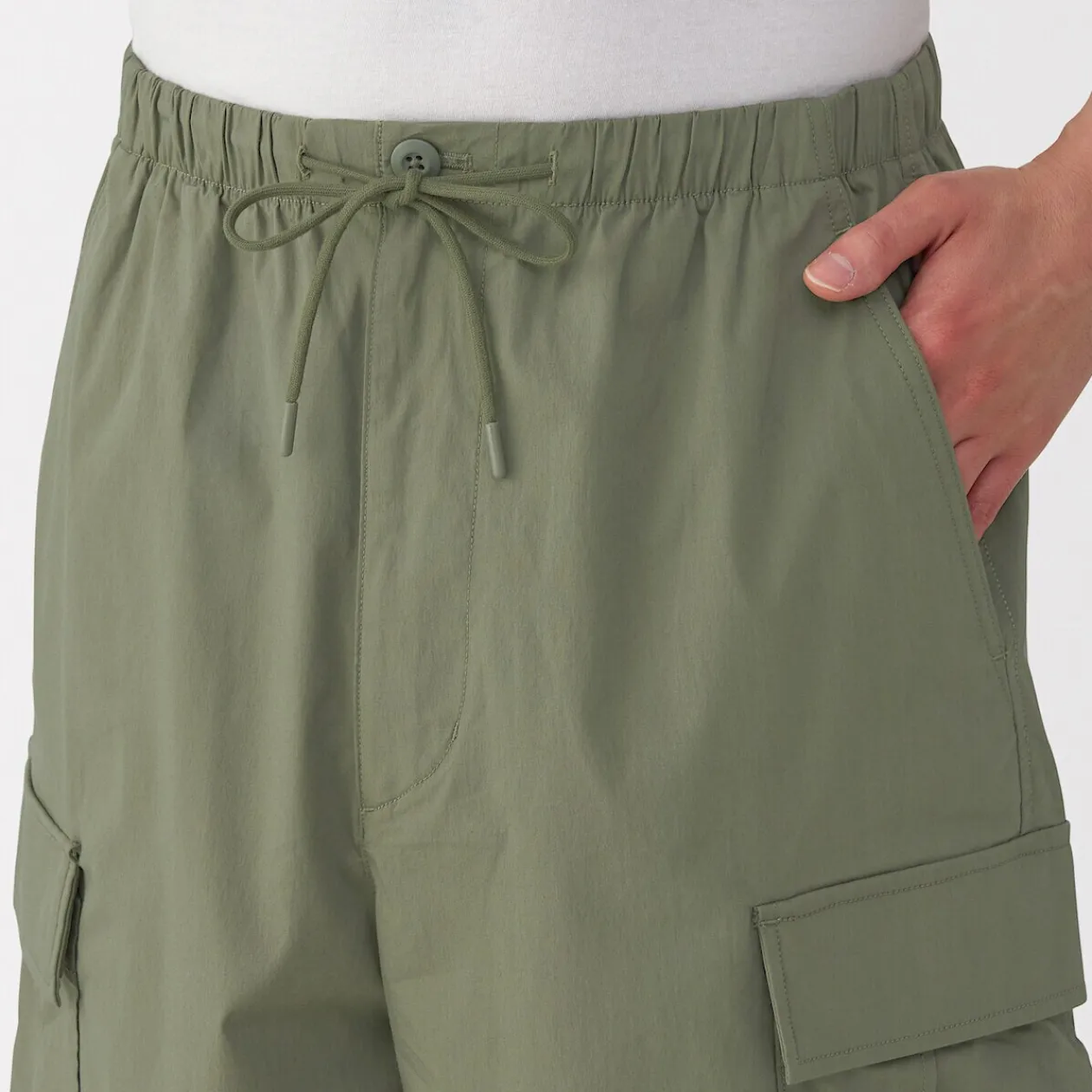 Pantalons Et Shorts^Muji Short cargo en mélange de coton délavé pour homme