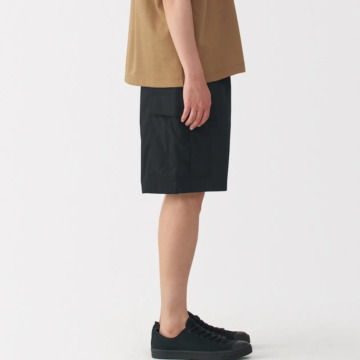 Pantalons Et Shorts^Muji Short cargo en mélange de coton délavé pour homme