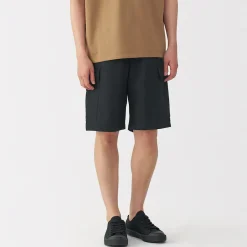 Pantalons Et Shorts^Muji Short cargo en mélange de coton délavé pour homme
