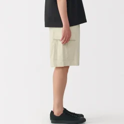 Pantalons Et Shorts^Muji Short cargo en mélange de coton délavé pour homme