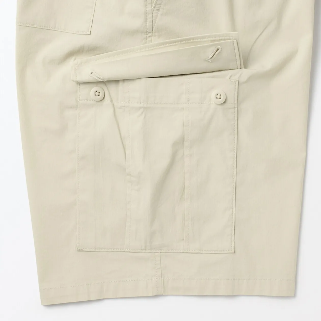 Pantalons Et Shorts^Muji Short cargo en mélange de coton délavé pour homme