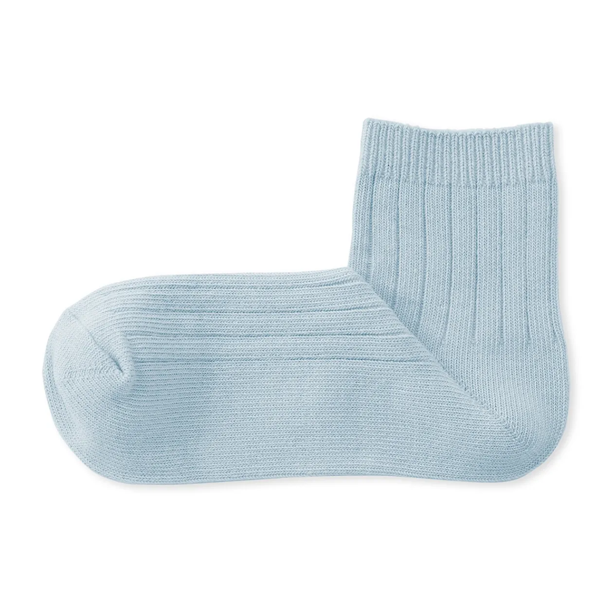 Chaussettes^Muji Socquettes à côtes extensibles à angle droit pour femme