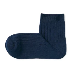 Chaussettes^Muji Socquettes à côtes extensibles à angle droit pour femme
