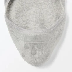 Chaussettes^Muji Socquettes fines invisibles avec grip au talon pour femme