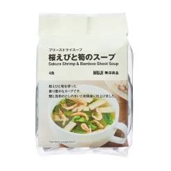 Soupes, Boîtes Et Canettes^Muji Soupe aux crevettes Sakura et pousses de bambou (4 x 6g)