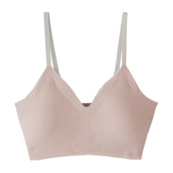 Sous‐Vêtements^Muji Soutien-gorge côtelé Soft Touch confortable pour femme
