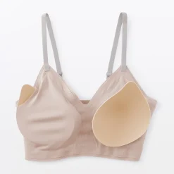 Sous‐Vêtements^Muji Soutien-gorge côtelé Soft Touch confortable pour femme