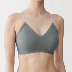 Sous‐Vêtements^Muji Soutien-gorge côtelé Soft Touch confortable pour femme