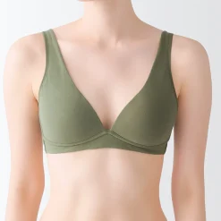 Sous‐Vêtements^Muji Soutien‐gorge plongeant sans armature en mélange de coton pour femme