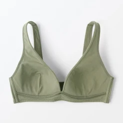 Sous‐Vêtements^Muji Soutien‐gorge plongeant sans armature en mélange de coton pour femme
