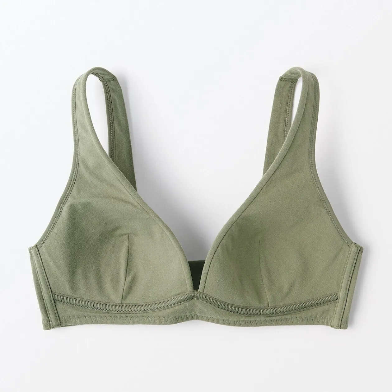 Sous‐Vêtements^Muji Soutien‐gorge plongeant sans armature en mélange de coton pour femme