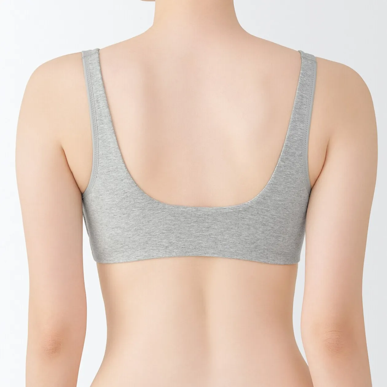 Sous‐Vêtements^Muji Soutien‐gorge plongeant sans armature en mélange de coton pour femme