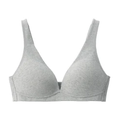 Sous‐Vêtements^Muji Soutien‐gorge plongeant sans armature en mélange de coton pour femme