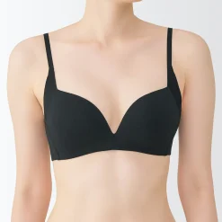 Sous‐Vêtements^Muji Soutien‐gorge sans armature en mélange de coton avec maintien latéral pour femme