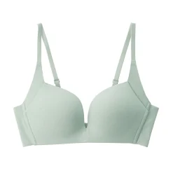 Sous‐Vêtements^Muji Soutien‐gorge sans armature en mélange de coton avec maintien latéral pour femme