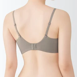 Sous‐Vêtements^Muji Soutien‐gorge sans armature en mélange de coton avec maintien latéral pour femme