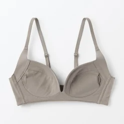 Sous‐Vêtements^Muji Soutien‐gorge sans armature en mélange de coton avec maintien latéral pour femme