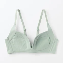 Sous‐Vêtements^Muji Soutien‐gorge sans armature en mélange de coton avec maintien latéral pour femme