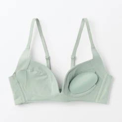 Sous‐Vêtements^Muji Soutien‐gorge sans armature en mélange de coton avec maintien latéral pour femme