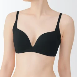 Sous‐Vêtements^Muji Soutien‐gorge sans armature en mélange de coton avec maintien latéral pour femme