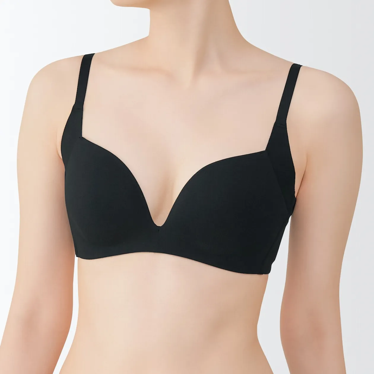 Sous‐Vêtements^Muji Soutien‐gorge sans armature en mélange de coton avec maintien latéral pour femme
