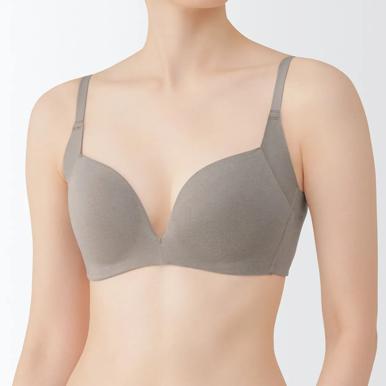 Sous‐Vêtements^Muji Soutien‐gorge sans armature en mélange de coton avec maintien latéral pour femme