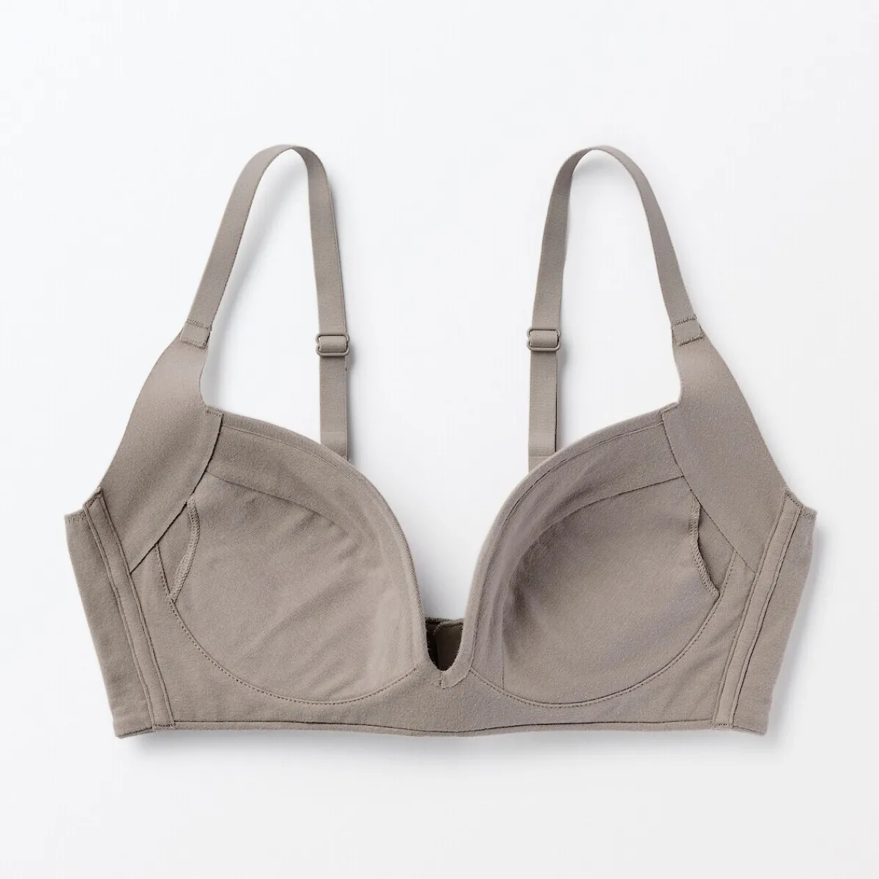 Sous‐Vêtements^Muji Soutien‐gorge sans armature en mélange de coton avec maintien latéral pour femme