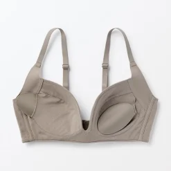 Sous‐Vêtements^Muji Soutien‐gorge sans armature en mélange de coton avec maintien latéral pour femme