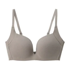 Sous‐Vêtements^Muji Soutien‐gorge sans armature en mélange de coton avec maintien latéral pour femme