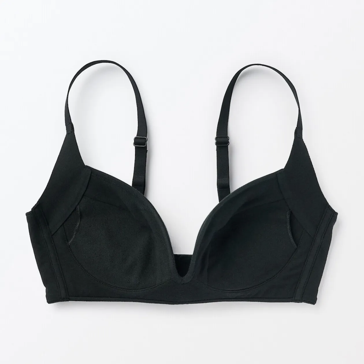 Sous‐Vêtements^Muji Soutien‐gorge sans armature en mélange de coton avec maintien latéral pour femme