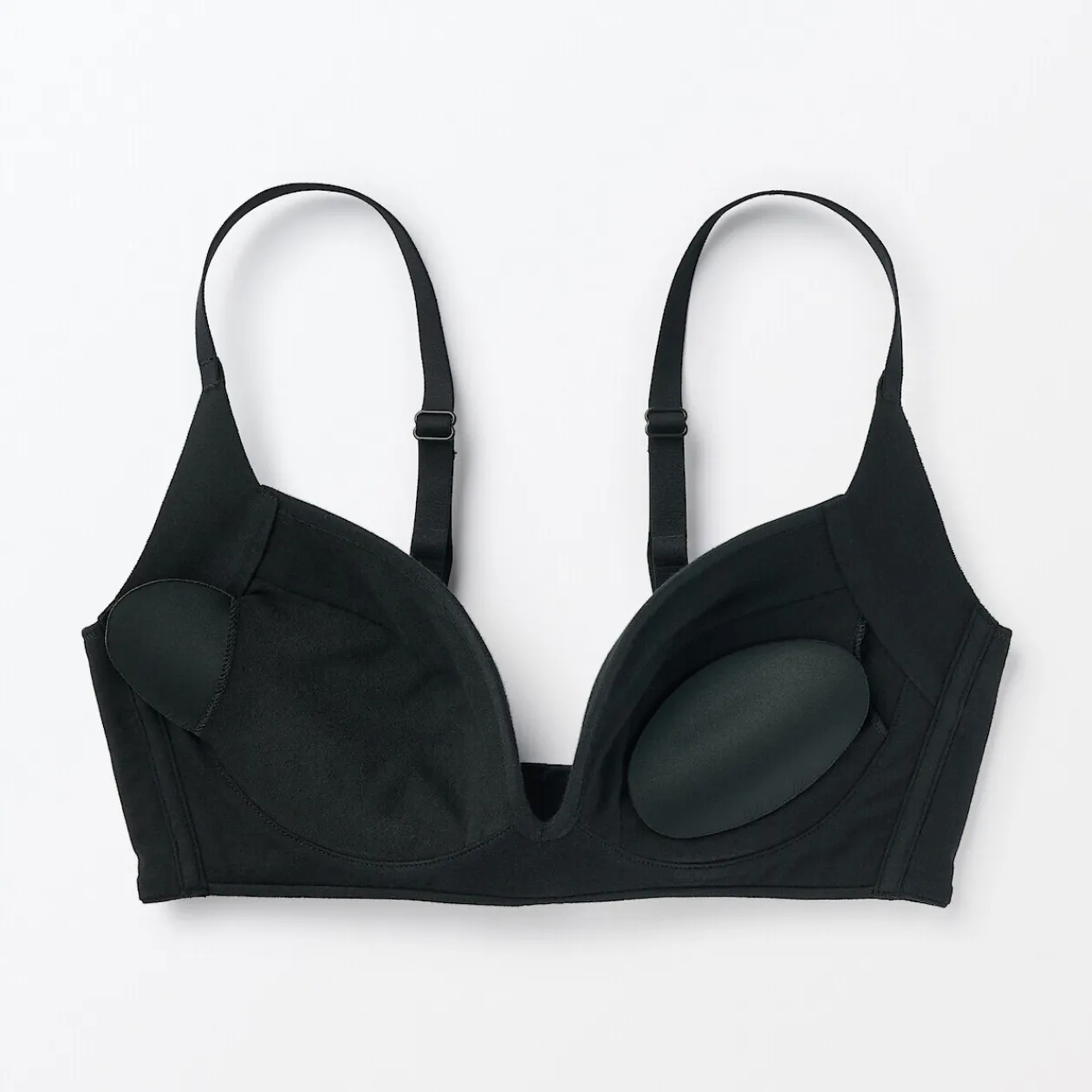 Sous‐Vêtements^Muji Soutien‐gorge sans armature en mélange de coton avec maintien latéral pour femme