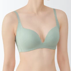 Sous‐Vêtements^Muji Soutien‐gorge sans armature en mélange de coton avec maintien latéral pour femme