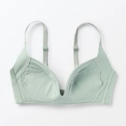 Sous‐Vêtements^Muji Soutien‐gorge sans armature en mélange de coton avec maintien latéral pour femme