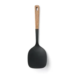 Ustensiles^Muji Spatule et cuillère en silicone avec manche en bois