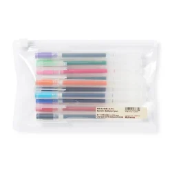 Packs De Stylos Et Crayons|Stylos Encre Gel^Muji Stylo à bille à encre gel coloré - 0,5 mm - Lot de 10