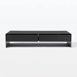 Boîtes Et Rangement De Bureau^Muji Support d'écran en acier avec tiroir ‐ large