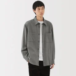 Chemises^Muji Surchemise en flanelle brossée homme