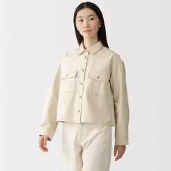Vestes Et Manteaux|Chemises^Muji Sur-chemise légère en sergé de kapok mélangé pour femme