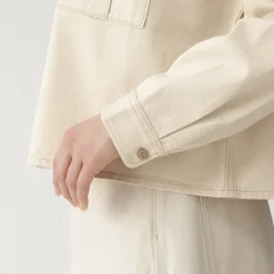 Vestes Et Manteaux|Chemises^Muji Sur-chemise légère en sergé de kapok mélangé pour femme