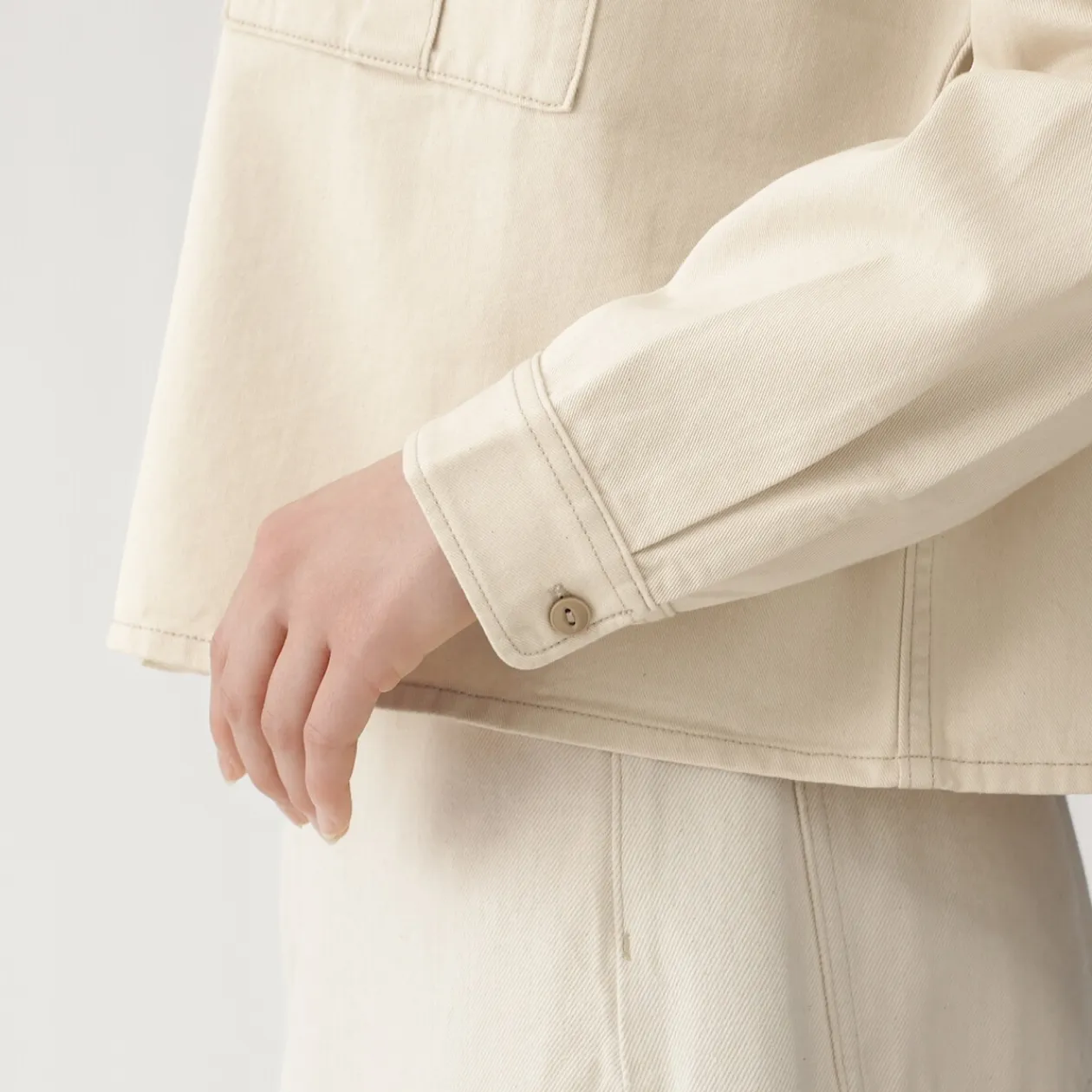 Vestes Et Manteaux|Chemises^Muji Sur-chemise légère en sergé de kapok mélangé pour femme
