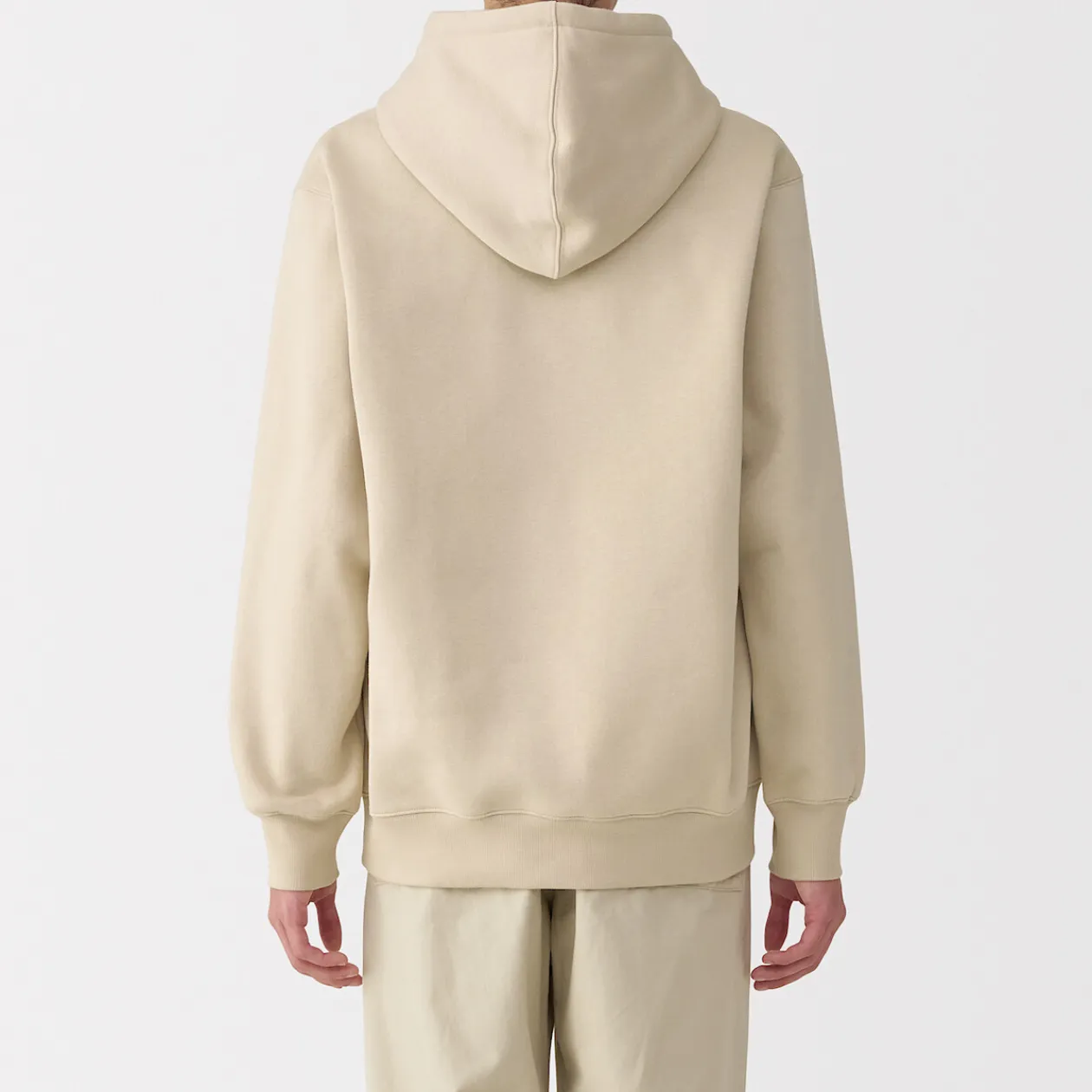 Pulls Et Cardigans|Hoodies Et Sweatshirts^Muji Sweatshirt à capuche en coton mélangé pour homme Ivoire