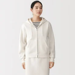 Pulls Et Cardigans|Hoodies Et Sweatshirts^Muji Sweat-shirt à capuche zippé en coton mélangé pour femme