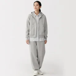 Pulls Et Cardigans|Hoodies Et Sweatshirts^Muji Sweat-shirt à capuche zippé en coton mélangé pour femme