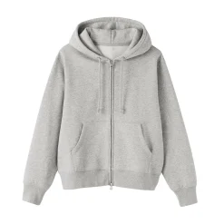Pulls Et Cardigans|Hoodies Et Sweatshirts^Muji Sweat-shirt à capuche zippé en coton mélangé pour femme