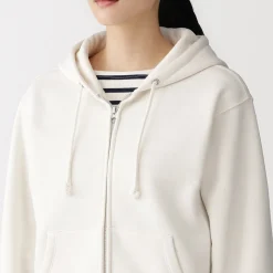 Pulls Et Cardigans|Hoodies Et Sweatshirts^Muji Sweat-shirt à capuche zippé en coton mélangé pour femme