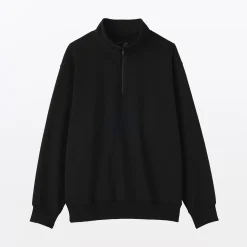 Pulls Et Cardigans|Hoodies Et Sweatshirts^Muji Sweatshirt à demi‐zip en coton mélangé pour homme